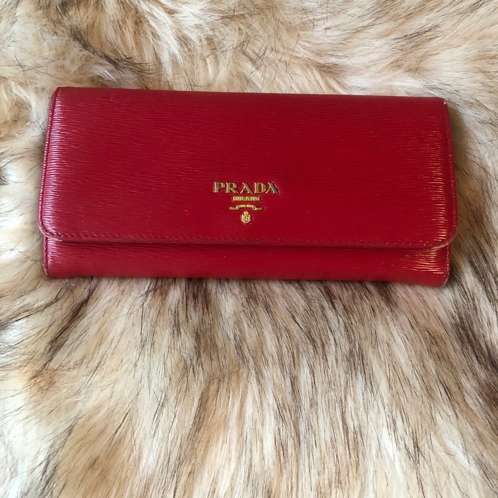 Prada Red Wallet